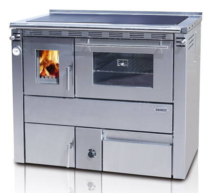 teplovodný sporák s výmenníkom vody Senko C-25 inox mat